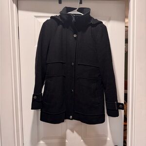 Kenneth Cole Women's Black Hooded Coat